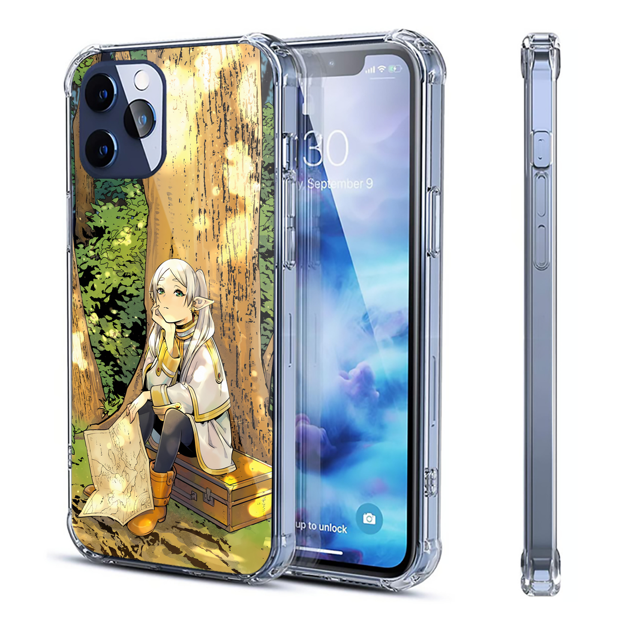 （画像用） 葬送のフリーレン Frieren 【iPhone 12シリーズ対応】透明スマホケース（クリアソフトケース）